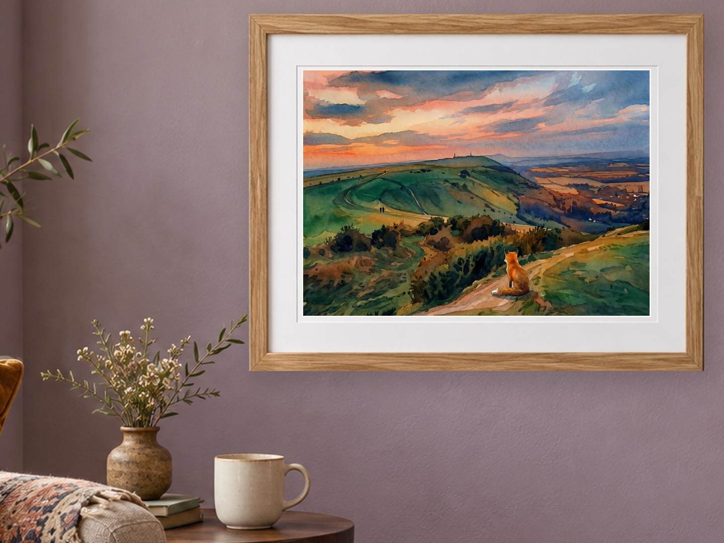 Devils Dyke, Large, 29.7 × 42 cm · 11.69 × 16.54 in, Eclectic Living setting