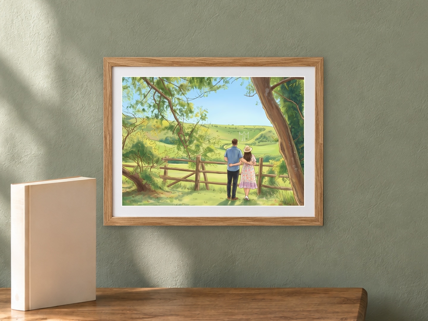Long Man, Medium, 21 × 29.7 cm · 8.27 × 11.69 in, Sage Reading setting