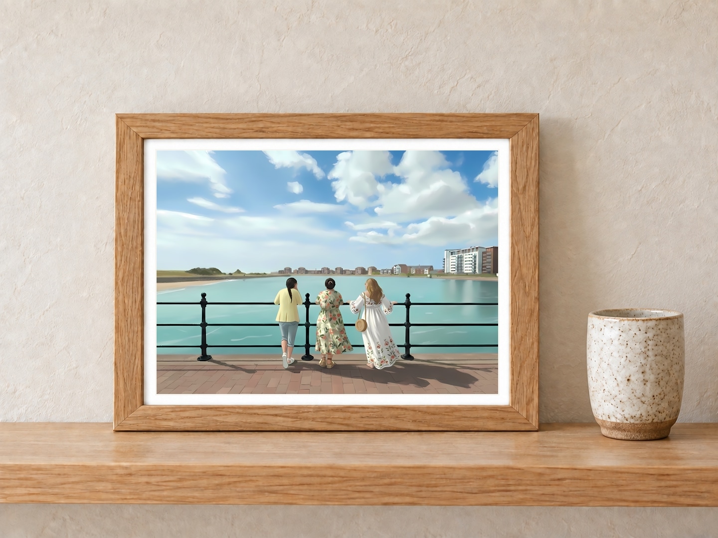 Meet Me in Eastbourne, Small, 17.8 × 12.7 cm · 7 × 5 in, Ivory Shelf setting