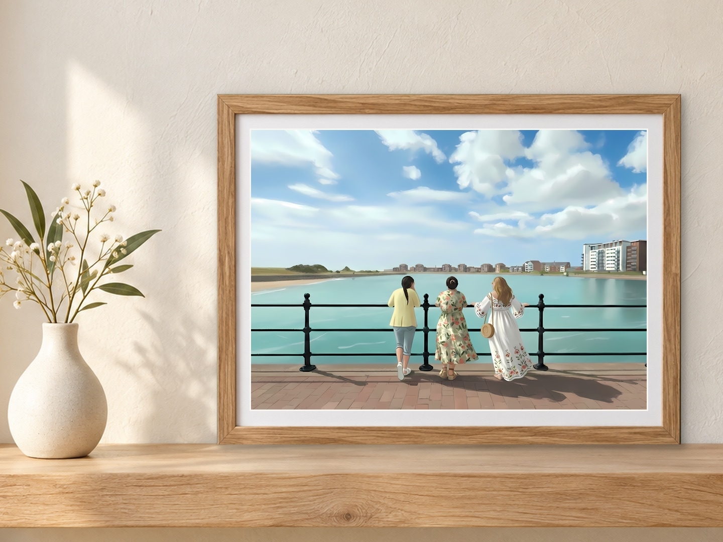 Meet Me in Eastbourne, Large, 29.7 × 42 cm · 11.69 × 16.54 in, Ivory Shelf setting