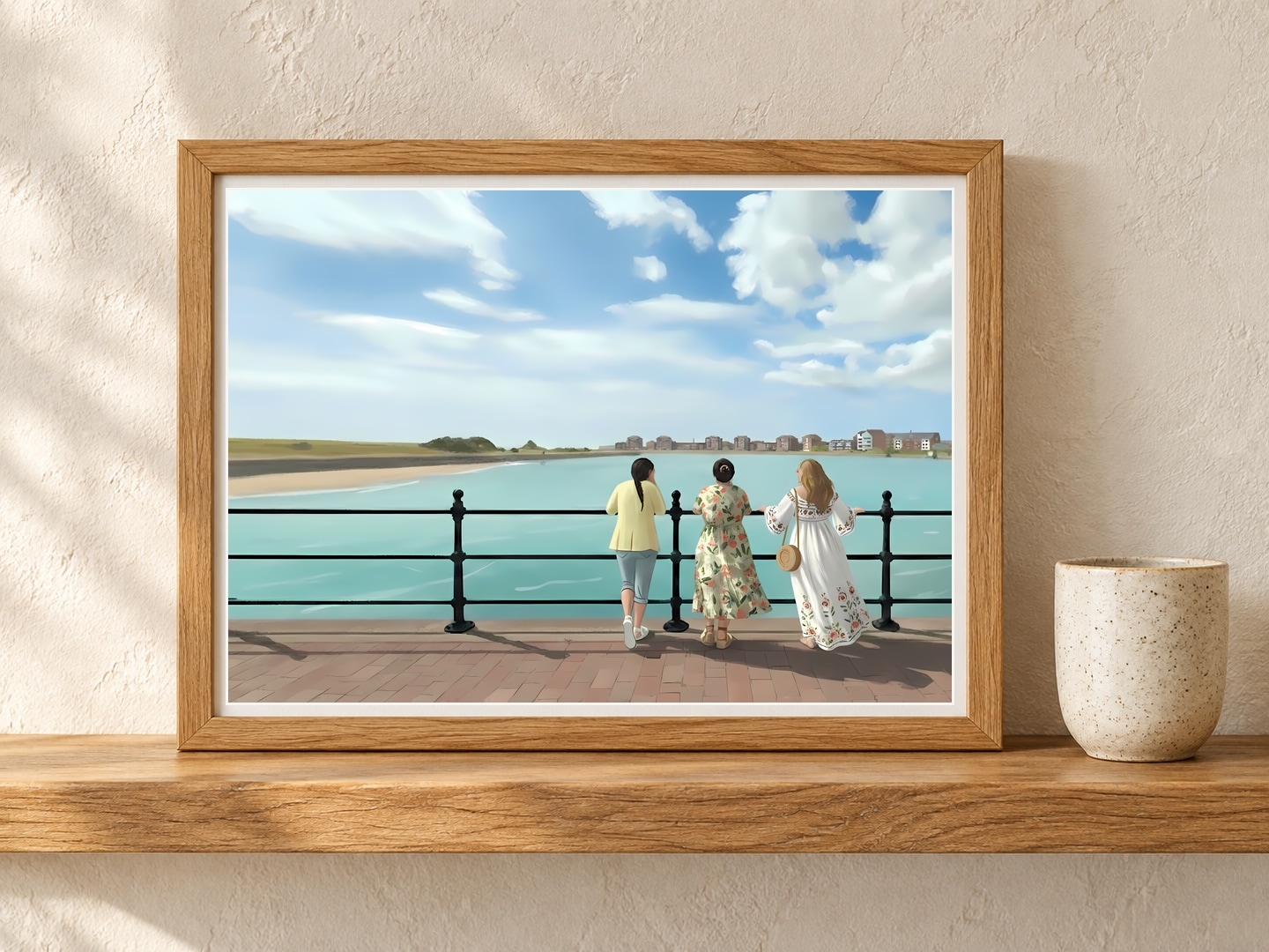 Meet Me in Eastbourne, Medium, 21 × 29.7 cm · 8.27 × 11.69 in, Ivory Shelf setting