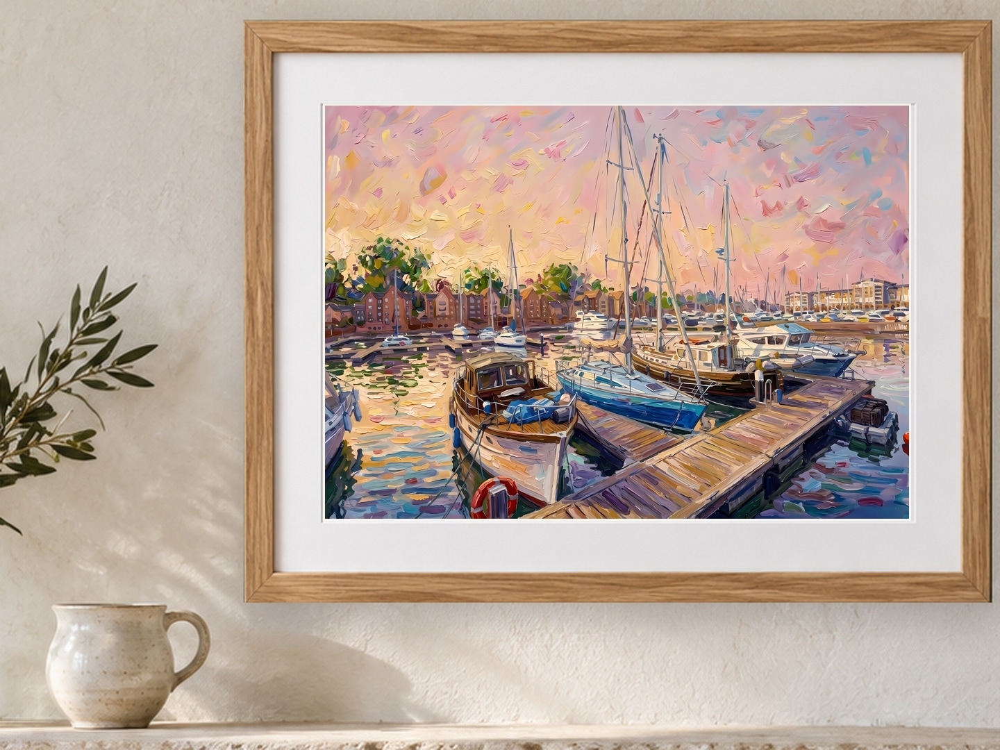 Sovereign Harbour, Large, 29.7 × 42 cm · 11.69 × 16.54 in, Coastal Cottage setting