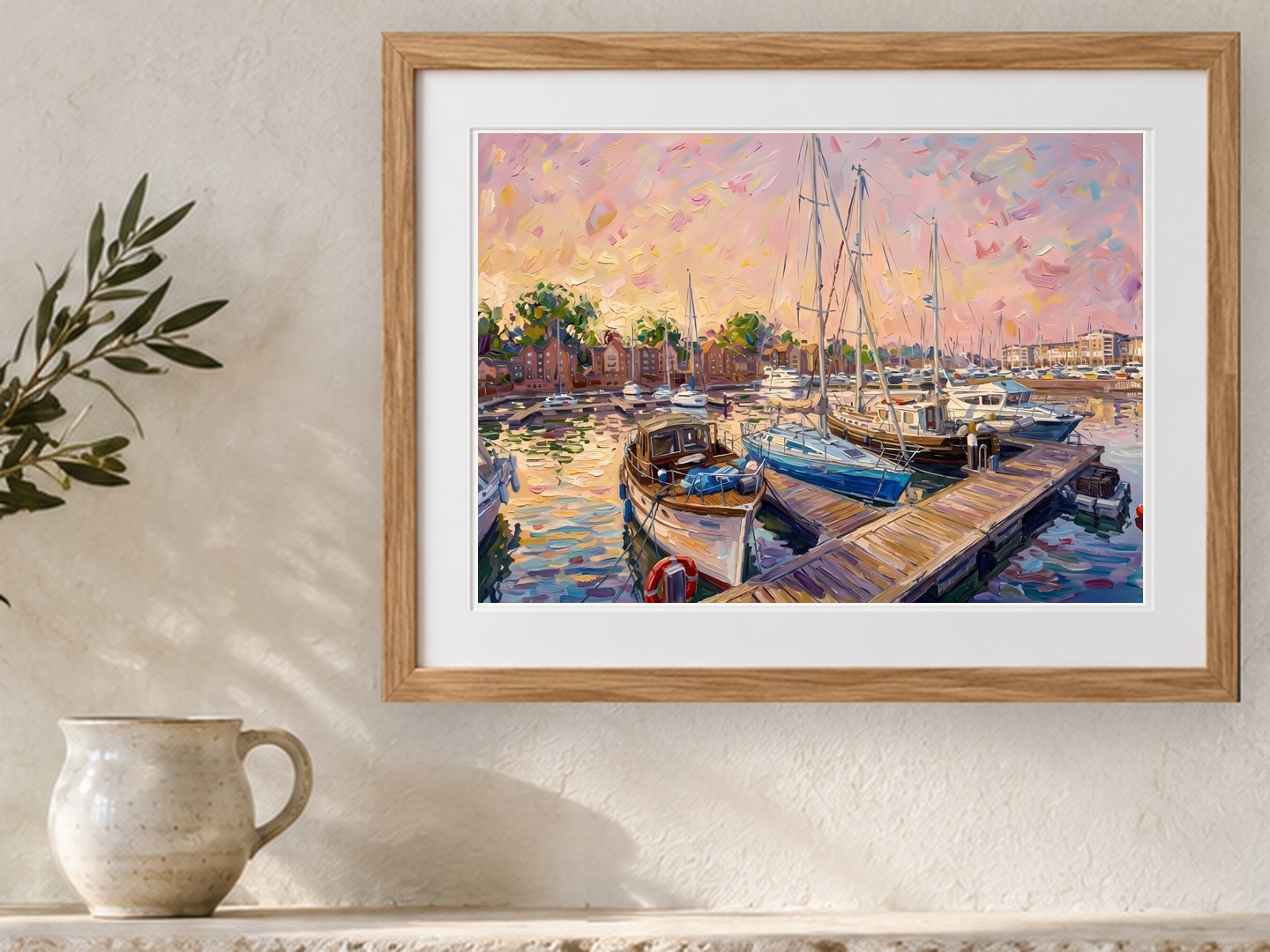 Sovereign Harbour, Medium, 21 × 29.7 cm · 8.27 × 11.69 in, Coastal Cottage setting